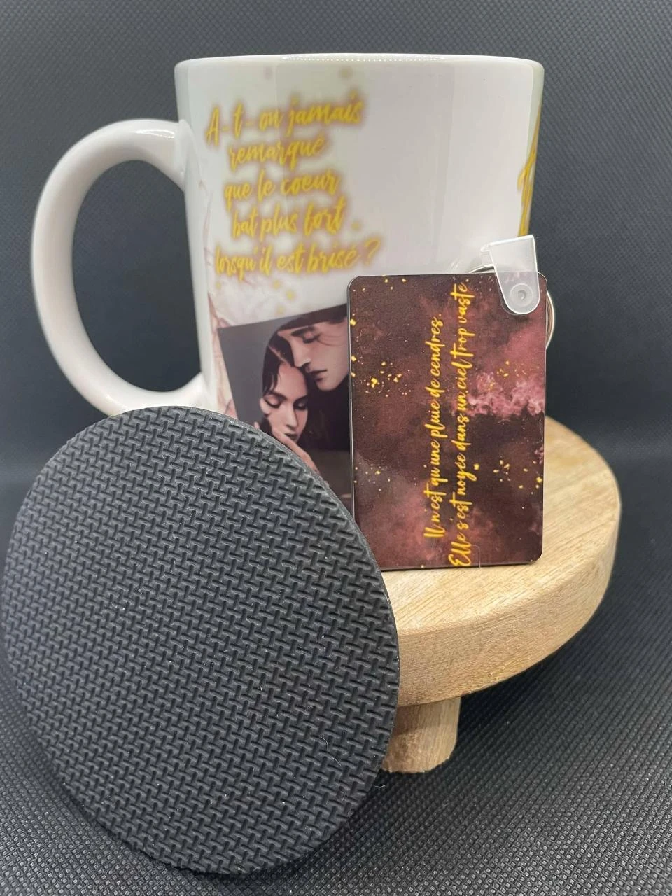 🎁 Cadeauset Mok – Mok + Sleutelhanger + Mokmatje – Ashes Falling for the Sky – photo 2